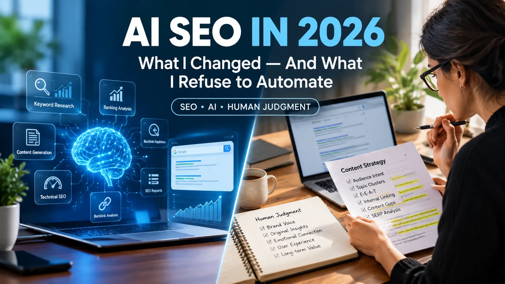 AI SEO in 2026: What I Changed in Our Process, and What I Refuse to Hand to a Machine