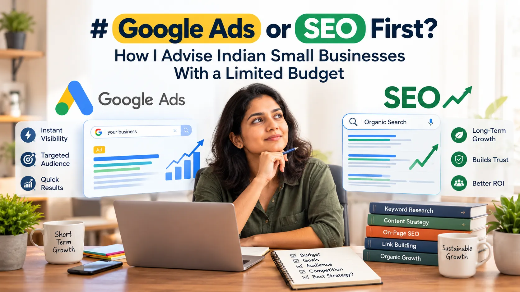 Google Ads or SEO First? How I Advise Indian Small Businesses With a Limited Budget