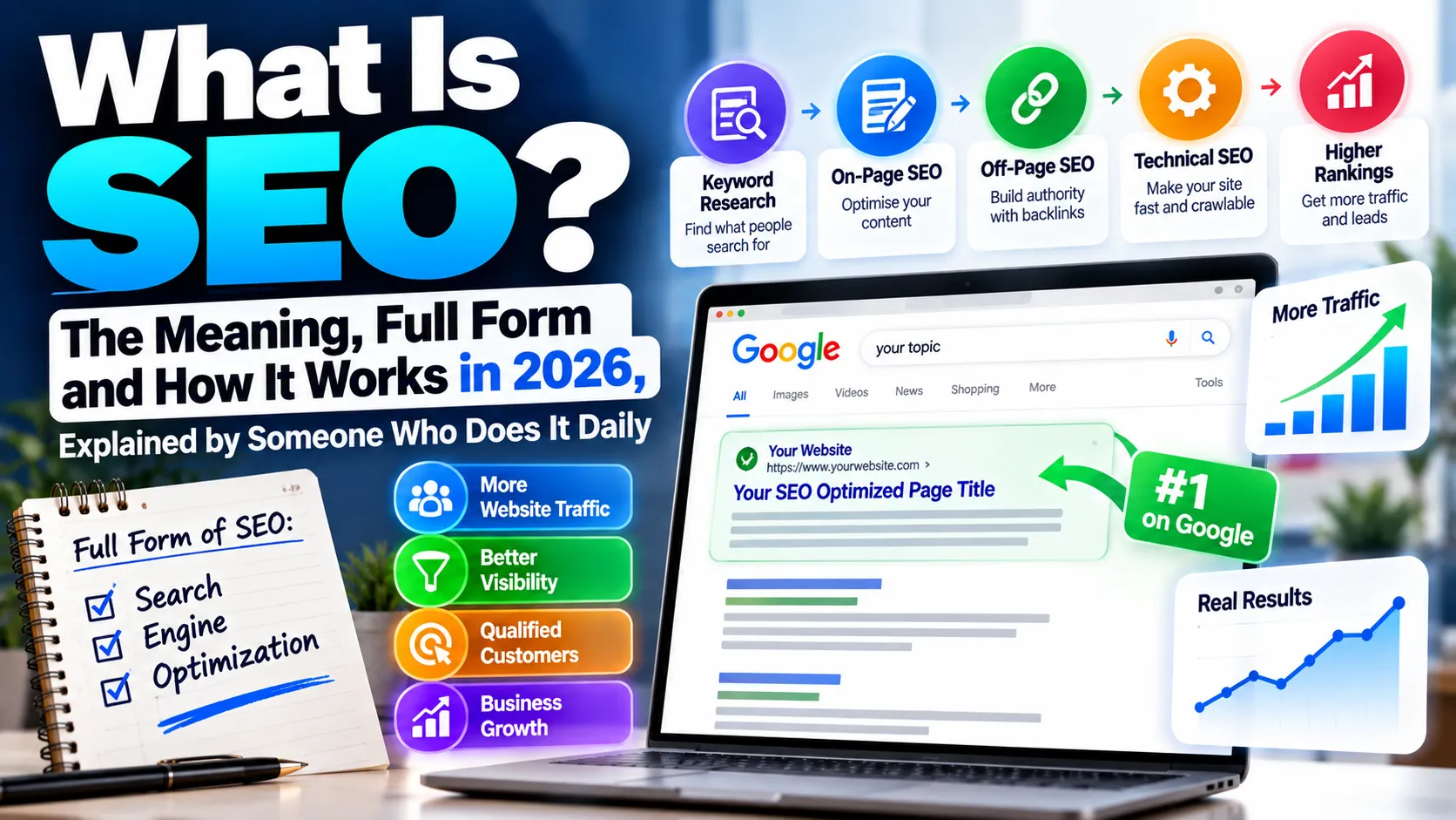 What Is SEO? The Meaning, Full Form and How It Works in 2026, Explained by Someone Who Does It Daily